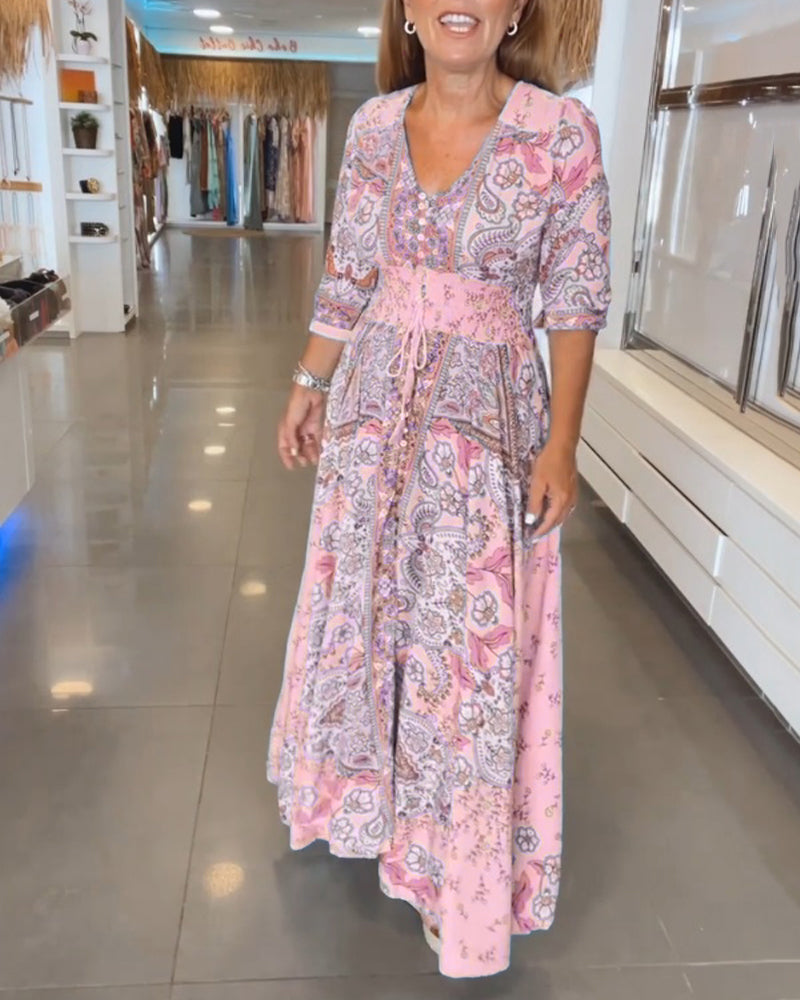 ELENA – BLOSSOM WHIMSY MAXI DRESS