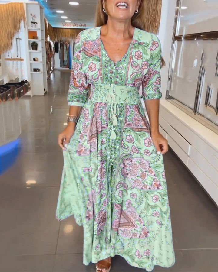 ELENA – BLOSSOM WHIMSY MAXI DRESS