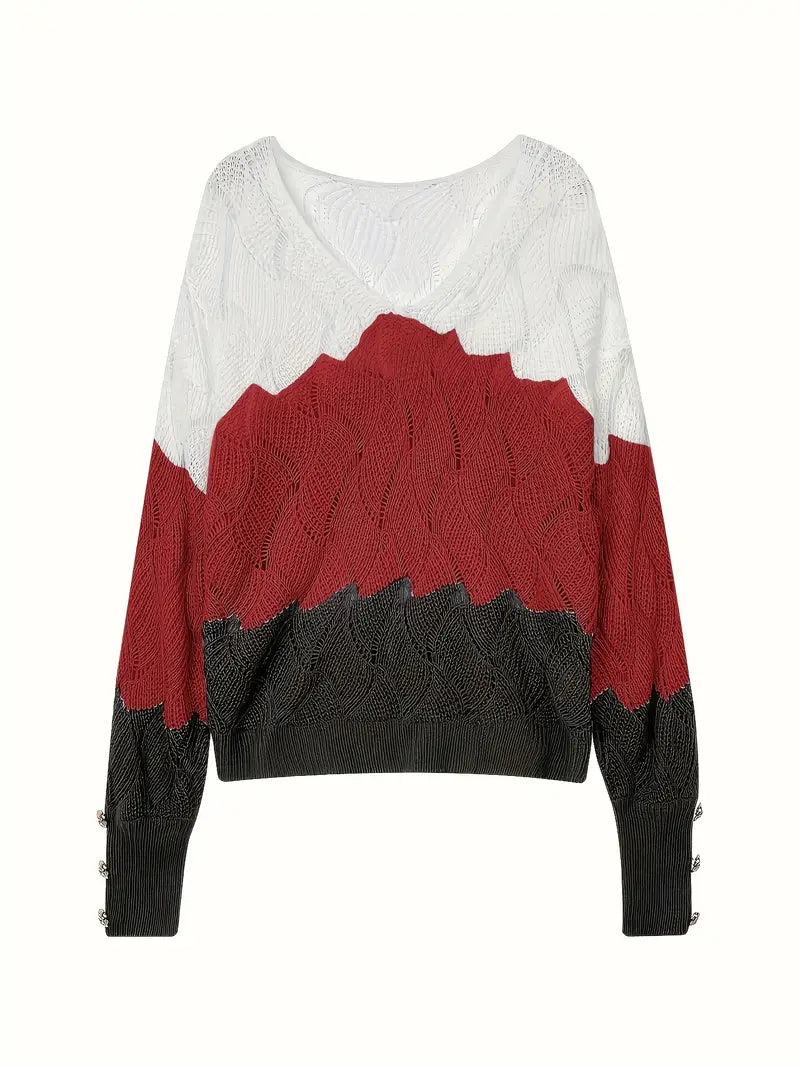 EMMA – COZY CHIC WAVE KNIT SWEATER