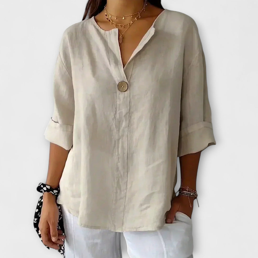 ARIA – LAIDBACK CHIC BUTTON BLOUSE