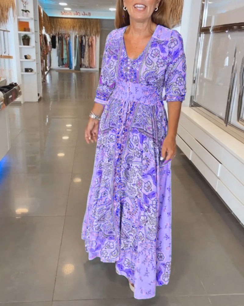 ELENA – BLOSSOM WHIMSY MAXI DRESS