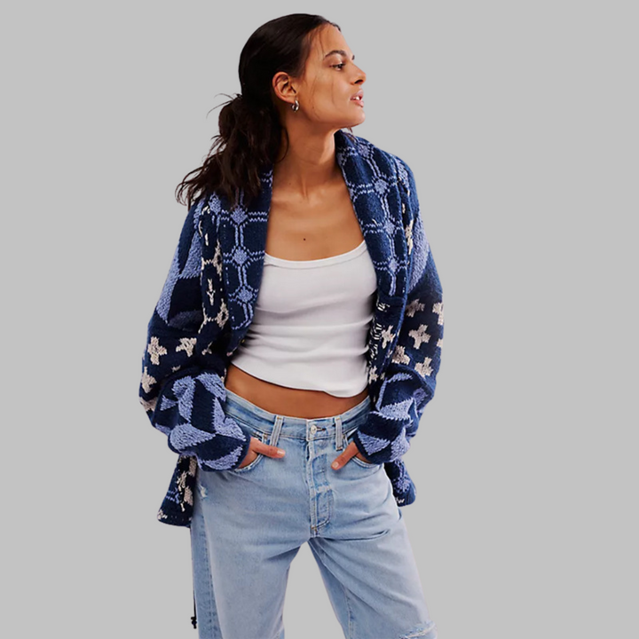 KYLINE – BOLD GEOMETRIC CARDIGAN