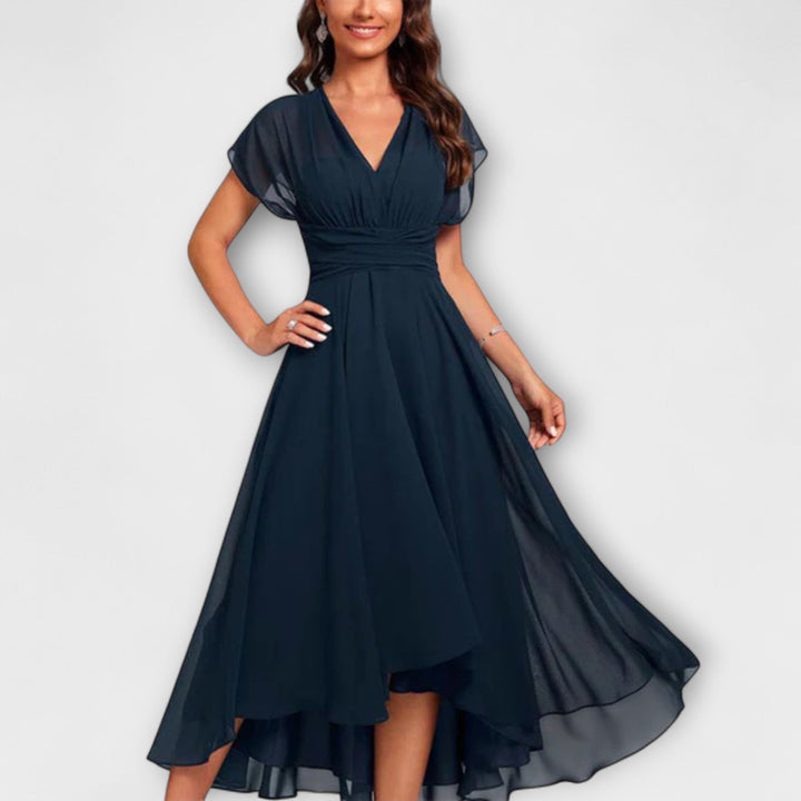 ISABELLA – MIDNIGHT WHISPER CHIFFON DRESS