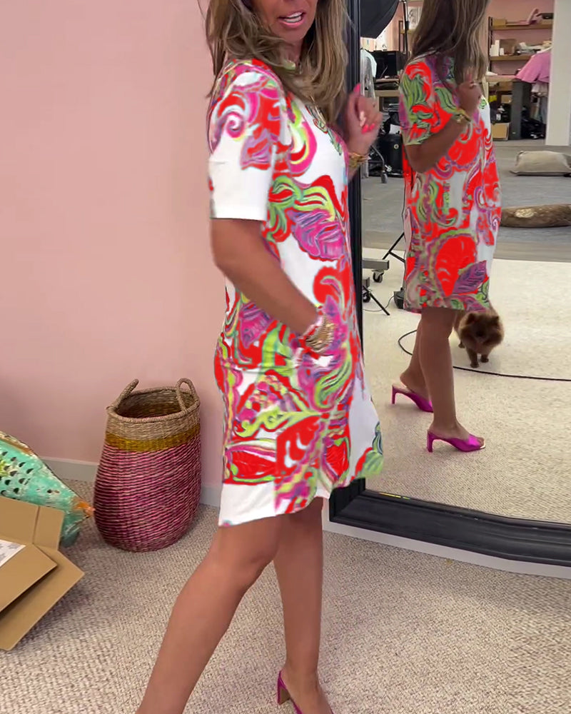 Slim Fit Printed Dress