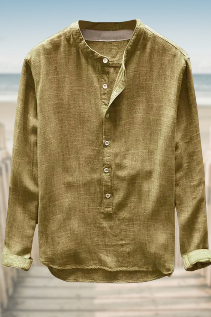 ETHAN – RELAXED MANDARIN COLLAR SHIRT