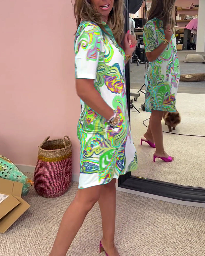 Slim Fit Printed Dress