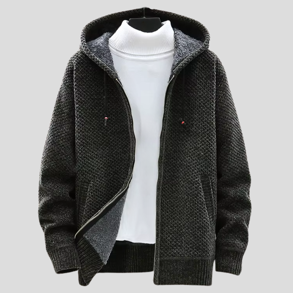 Beckett – Textured Knit Fleece Hoodie