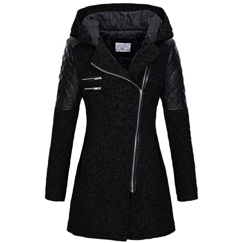 Zoë™ – Stylish Slant-Zip Winter Jacket