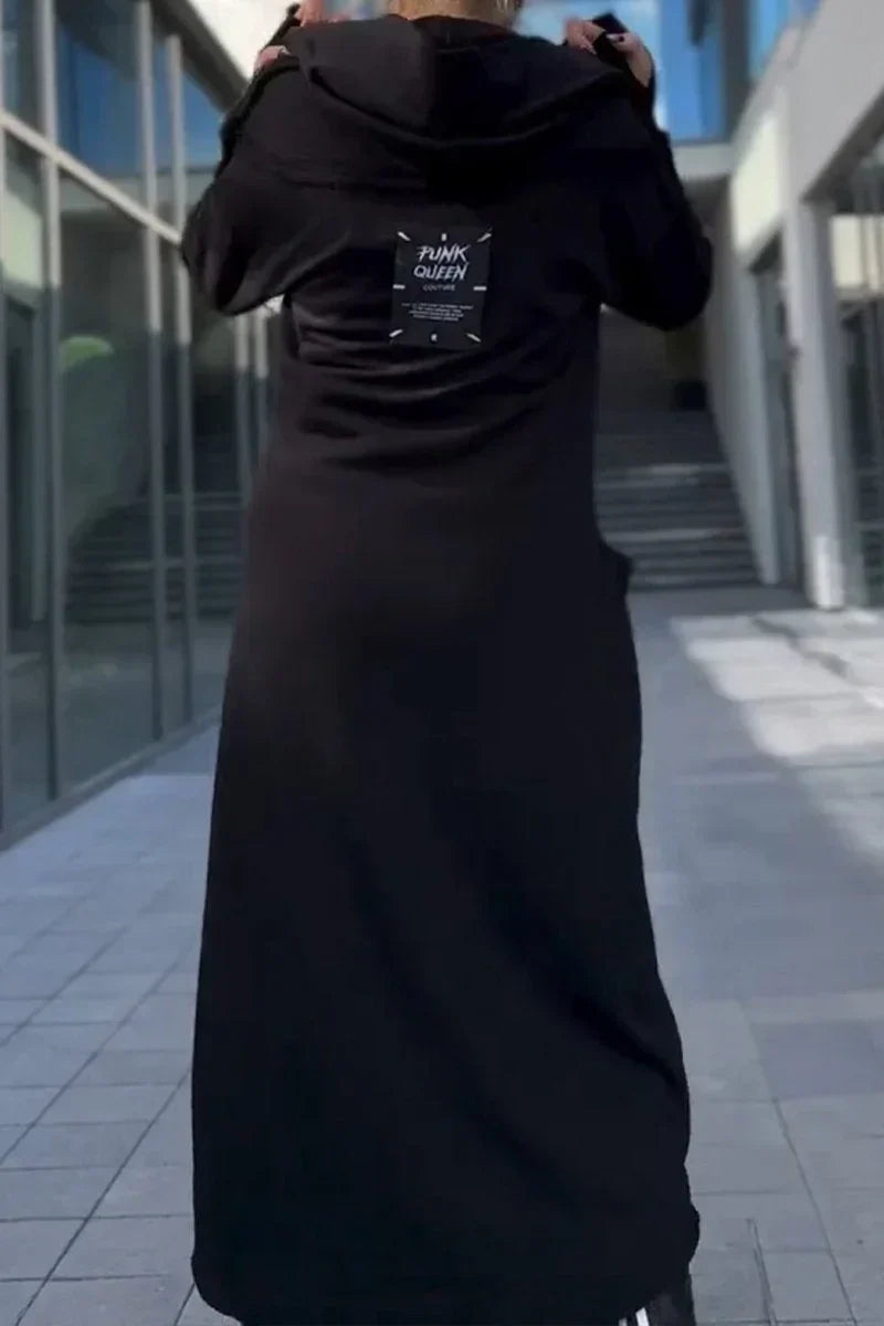 RILEY – FUTURISTIC HOODED LONG COAT