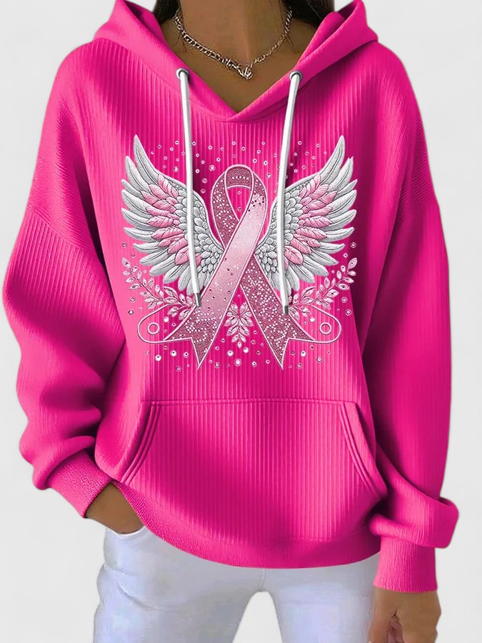 MORGAN – PINK RIBBON ANGEL WINGS HOODIE
