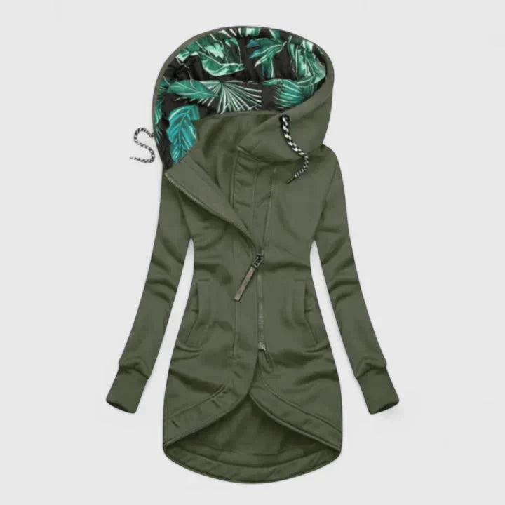 JAENA – ASYMMETRIC TROPICAL HOODIE