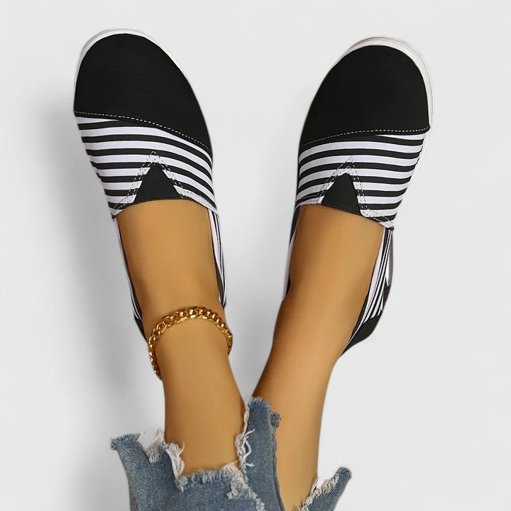 JEAN – STRIPED SLIP-ON SNEAKERS