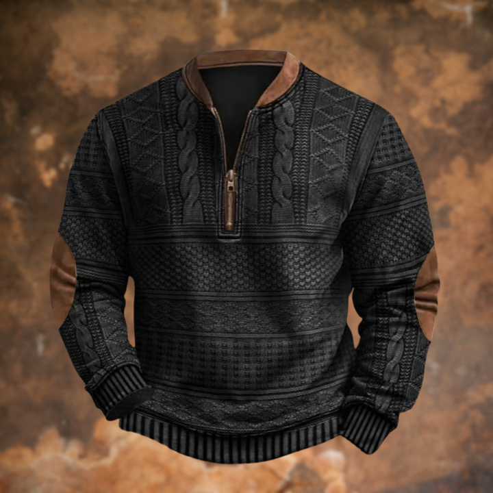 FORD – TEXTURED HALF-ZIP PULLOVER SWEATER