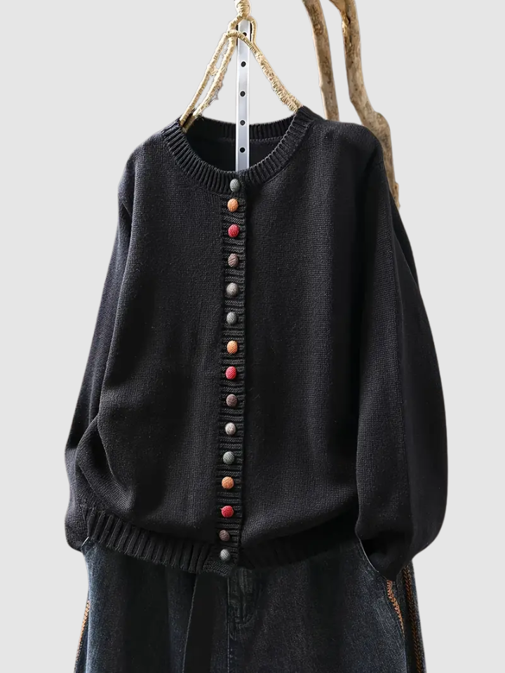 MILA – PLAYFUL BUTTON CARDIGAN