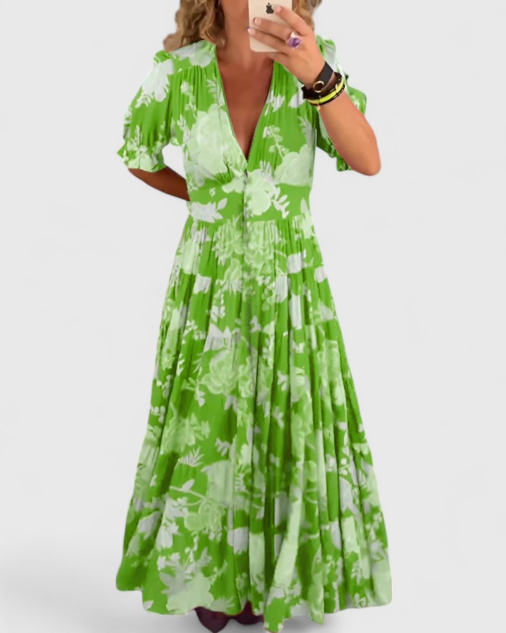 JULIANA – RADIANT BLOOM FLOWY MAXI DRESS