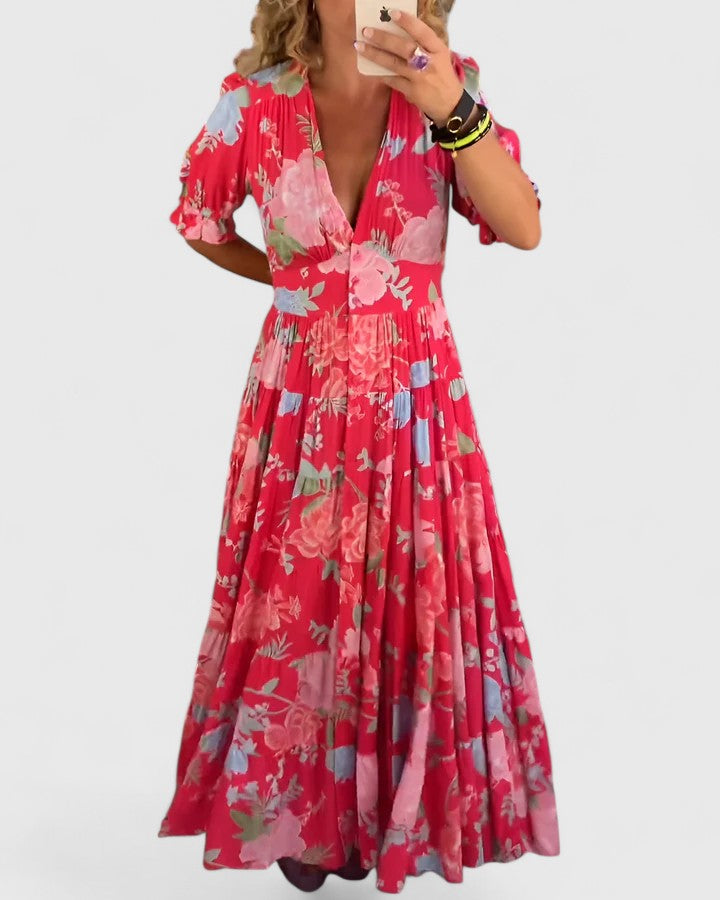 JULIANA – RADIANT BLOOM FLOWY MAXI DRESS