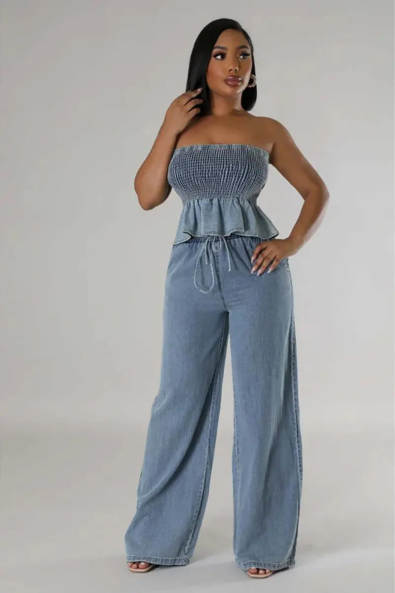 ISLA – STYLISH DENIM TWO-PIECE SET