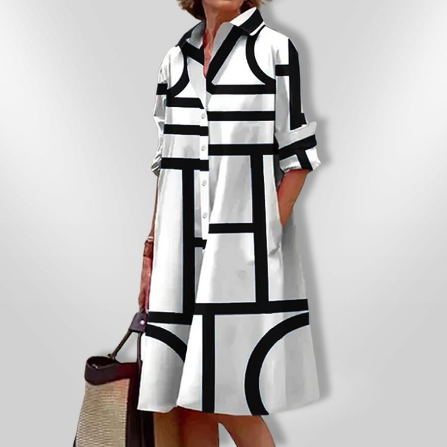 CLAIRE – METRO CHIC SHIRT DRESS