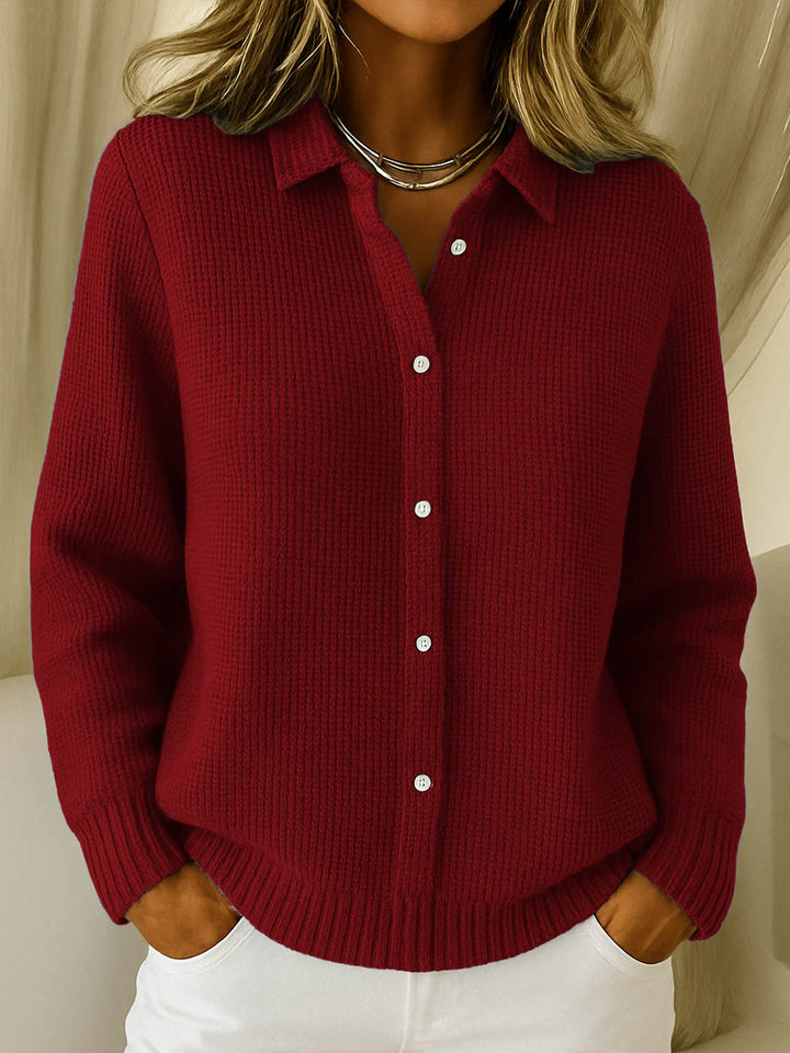 SOPHIA - COZY ELEGANCE BUTTON-UP SWEATER
