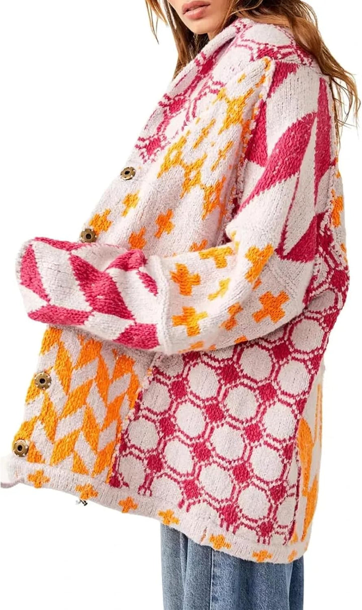 KYLINE – BOLD GEOMETRIC CARDIGAN