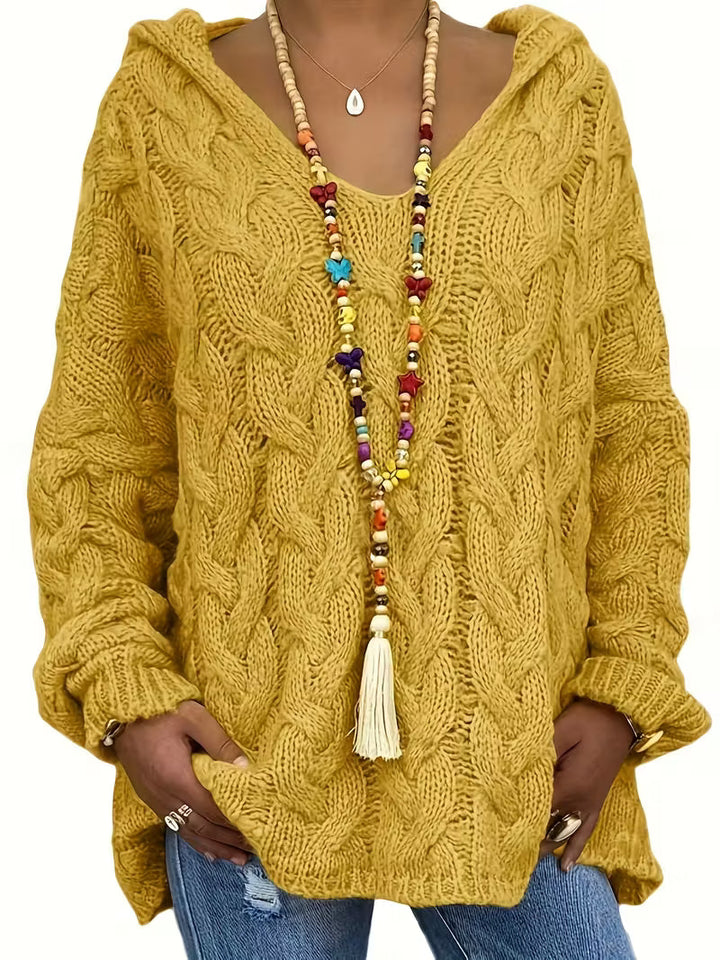 ISLA – CHUNKY KNIT HOODED SWEATER