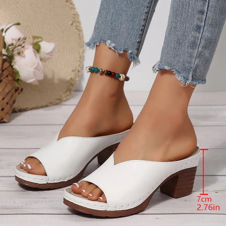 PIPER – CLASSIC OPEN-TOE BLOCK HEEL SANDALS