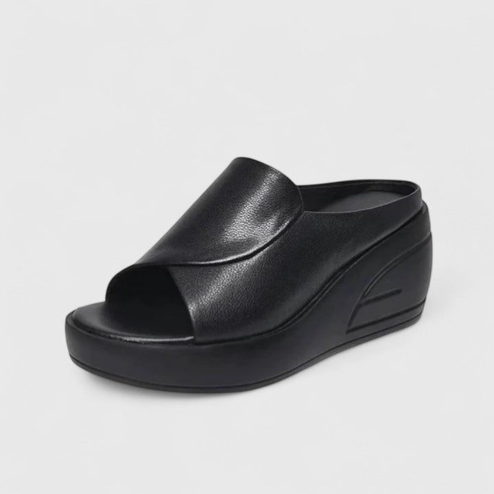 VIVIAN – LEATHER COMFORT WEDGE SLIDE