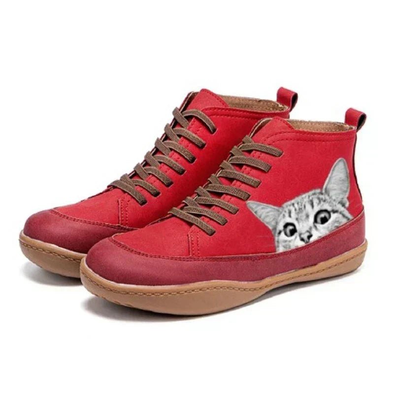 KELLY – PLAYFUL CAT HIGH-TOP SNEAKERS