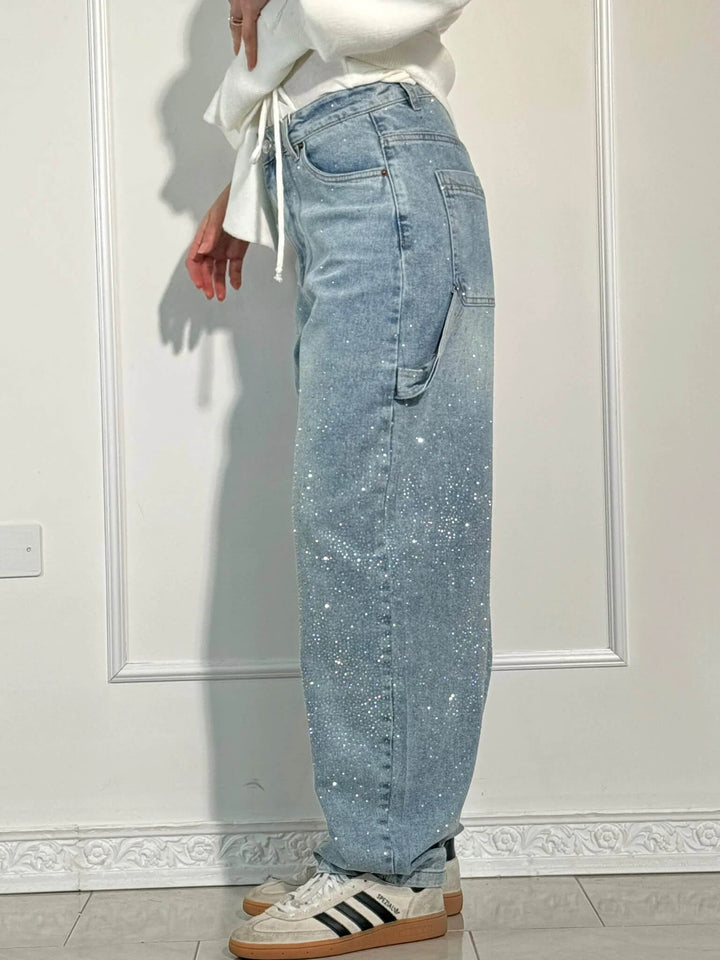 Victoria | High-Waist Glitter Jeans