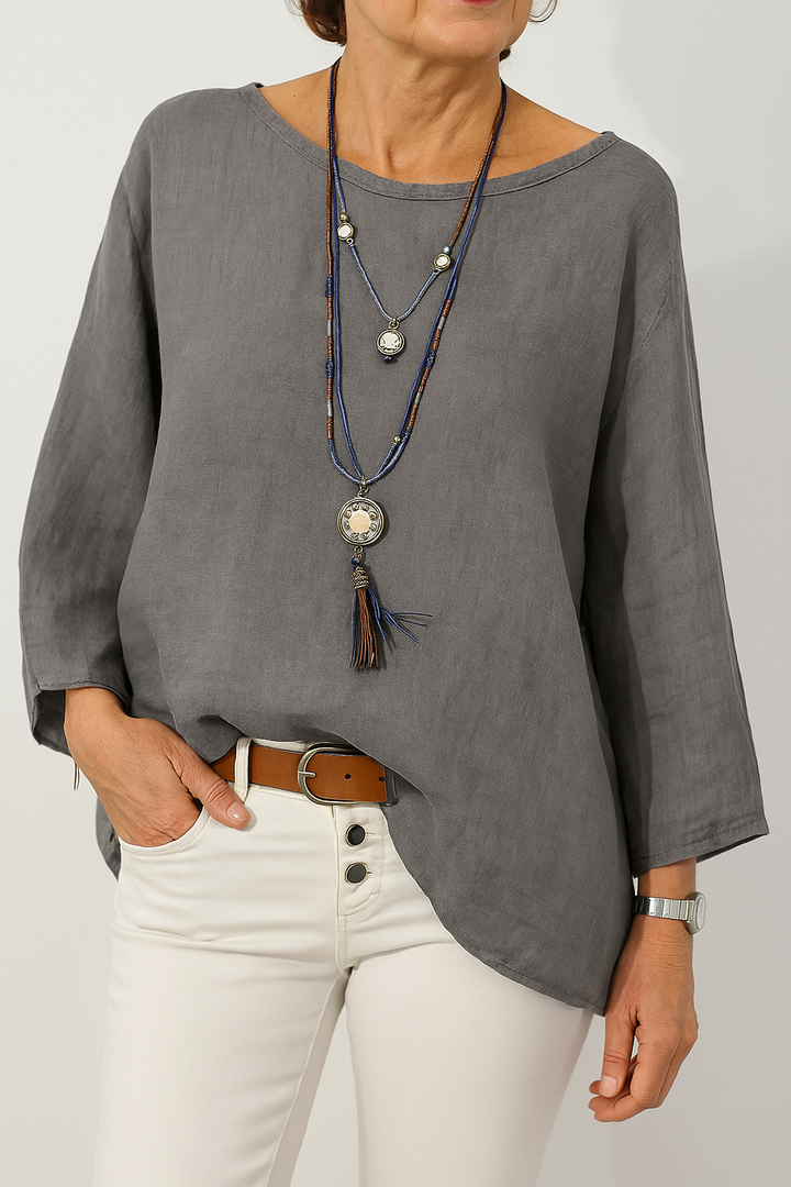 JANE – RELAXED BOAT NECK TUNIC