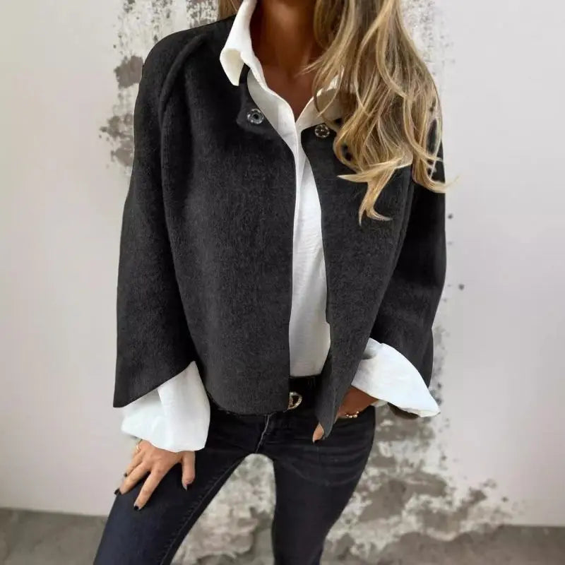 Layla - Wool Cardigan with Round Neck