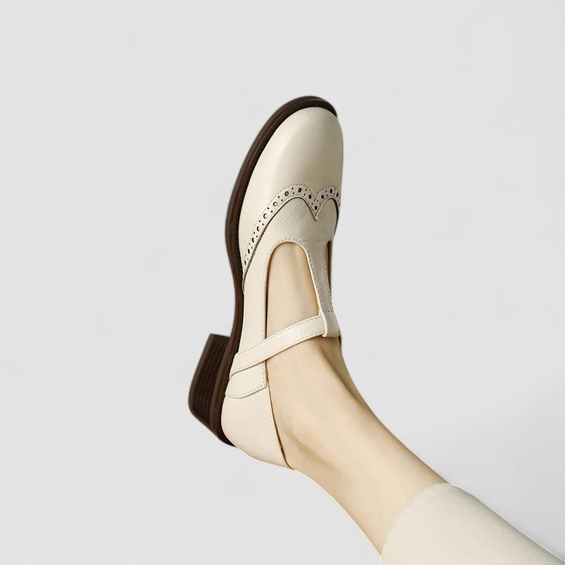 ANDREA – VINTAGE T-STRAP LEATHER SHOES