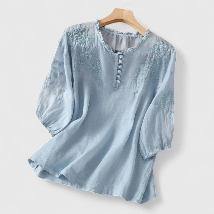 GRACE – BUTTON BLOOM BLOUSE