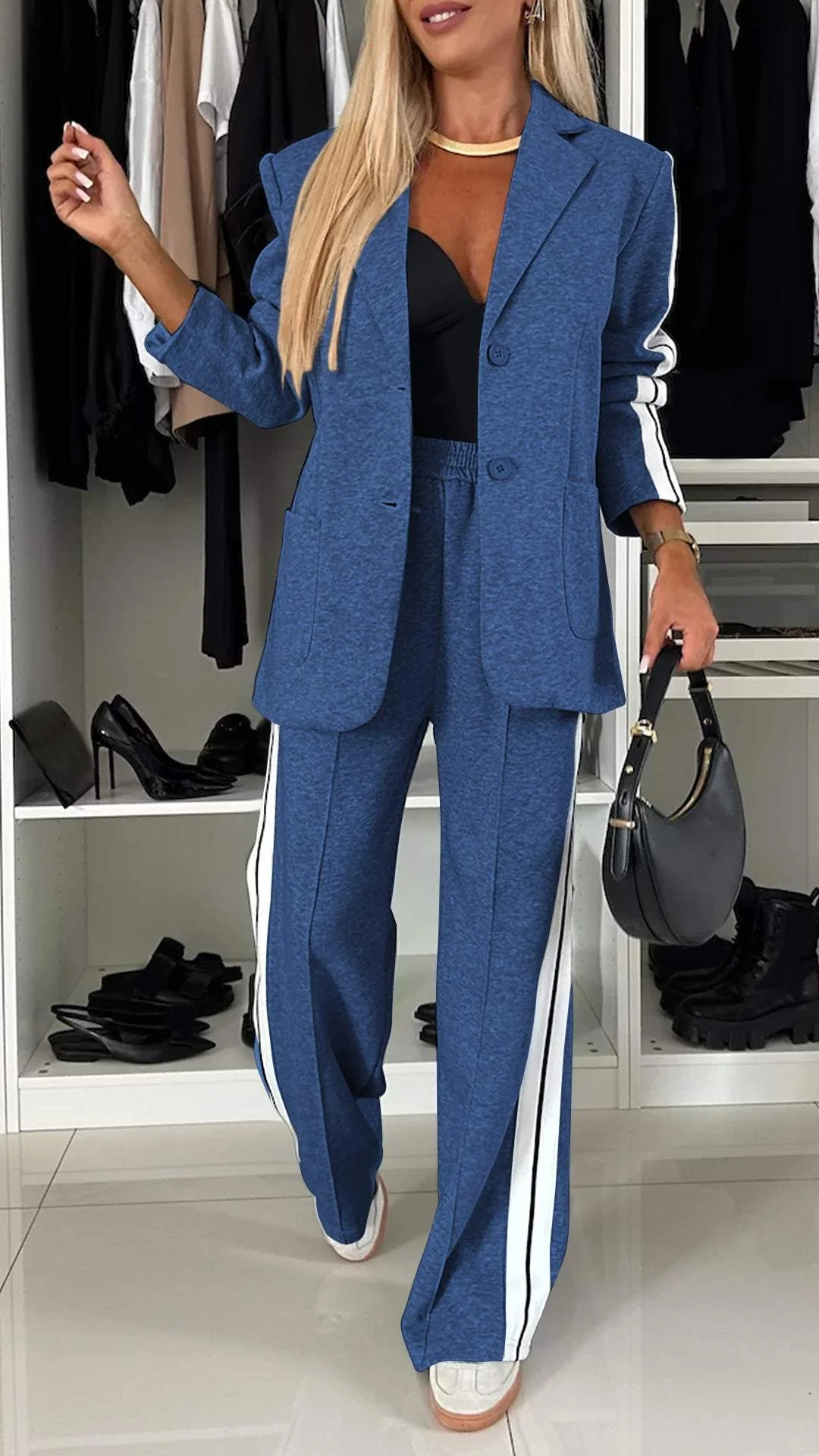 BRIELLE – SPORT LUXE BLAZER & JOGGER SET