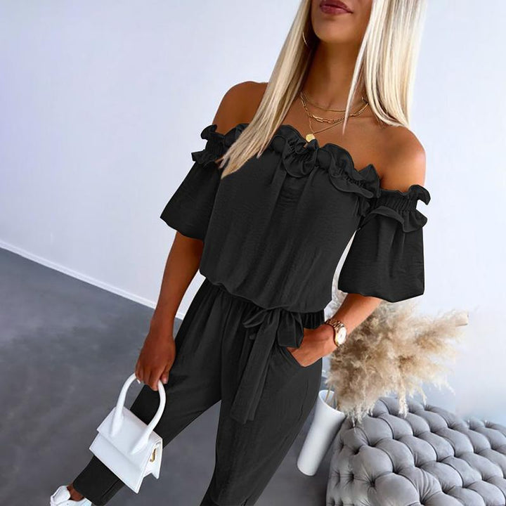 MIA – ROMANTIC RUFFLE OFF-SHOULDER JUMPSUIT