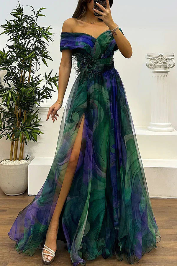 Aurora | Stunning Off-Shoulder Maxi Dress