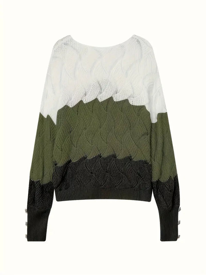 EMMA – COZY CHIC WAVE KNIT SWEATER