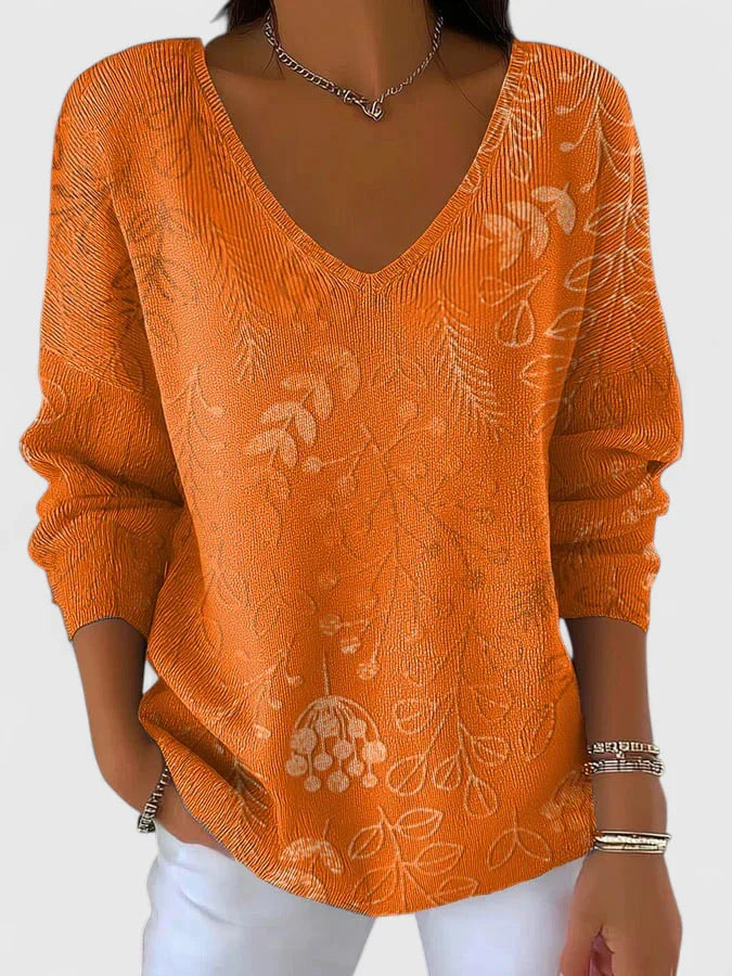 MAYA – RELAXED V-NECK SWEATER